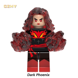 Dark Phoenix X-Men Minifigures Colossus Sentinel Psylocke Iceman Blanco Mystic Queen Niños Bloques De Construcción Juguetes