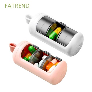 Fatend 2 pzas Mini llavero Para Bolsa/Mini caja Organizadora De pastillas con Gancho Portátil Para viaje diario