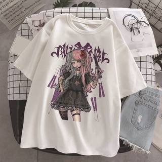 SASSYME New Cute Lolita Print T-Shirt Women's Loose Pullover Short Sleeve Top