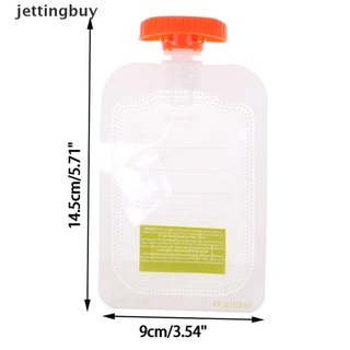 [Jettingbuy] 10 bolsas resellables frescas exprimidas para bebé, destete, puré, reutilizable, exprimir