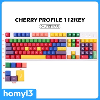 [Kayla's 3c] teclado DIY de 112 teclas PBT Rainbow teclado para Cherry MX 61 64 68 72 87 teclas