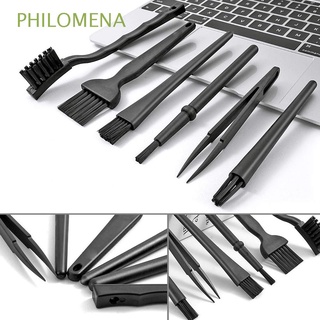 philomena - kit de cepillo de teclado portátil, color negro, 6 en 1, resistente a la temperatura, para teclado, nailon, mango de plástico, eliminación de polvo para portátil, antiestático/multicolor