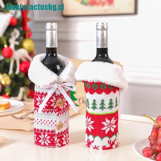 [j] 2022 regalo de año nuevo botella de vino cubierta de polvo navidad hogar cena mesa decoración (1)
