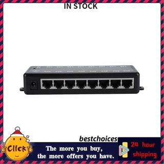 Bestchoices 12V-48V 8 puertos POE fuente de alimentación módulo Ethernet conmutador de red RJ45 10/100Mbps