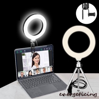 Anillo De Luz De 6.3 Pulgadas Con Clip De Trípode En Ordenador Portátil , Lámpara De Videoconferencia