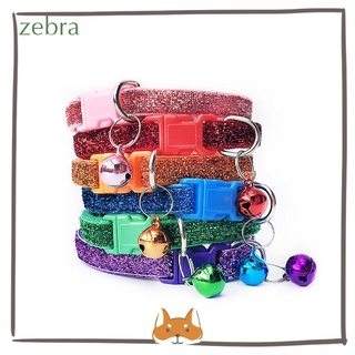 Zebra Sequin hebilla ajustable para mascotas suministros De Gato para cachorros accesorios para perro collar De Gato/Multicolor