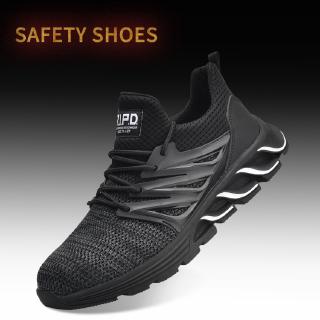Zapatos de seguridad de los hombres Anti-aplastamiento Anti-piercing antideslizante resistente al desgaste