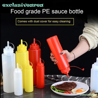 250-800ml Cocina Botol Sos Plástico Exprimir Botella Dispensador De Condimento Salsa Tomate Mostaza Con Tapas