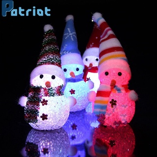 nuevo lindo muñeco de nieve luz led/santa claus muñeco de nieve led luz/feliz navidad lindo adornos decoración de fiesta de navidad