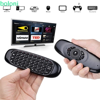 Control remoto universal 2.4Ghz teclado inalámbrico remoto Control portátil Smart TV Air Fly mouse juego de empuñadura para TV Box práctico PC Control remoto/Multicolor (1)