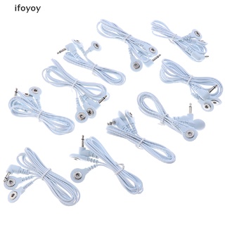 Ifoyoy 1/3/5/10Pcs tens machine electrode pad stub lead wires cables male 3.5mm CL