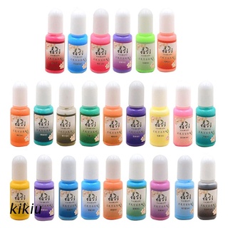 Kiki 24 colores pigmento epoxi opaco resina líquida colorante no tóxico resina epoxi Macaron tinte Color sólido resina líquida Kit de tinte (1)