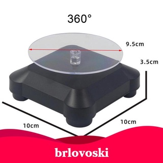 [BRLOVOSKI] Alimentado Por batería de 360 voltios giratorios ° Soporte giratorio para Figuras de Modelo de Jias o pequeños artículos de pantalla (1)