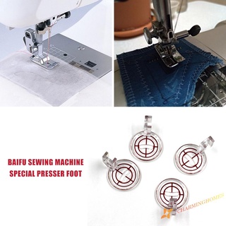 Prensatelas redondos de plástico transparente guía de bordes máquina de coser herramienta de puntada