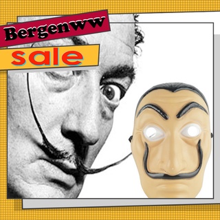 【Halloween】Realistic Salvador Dali Scary Face Mask Halloween Party Costume Cosplay Props