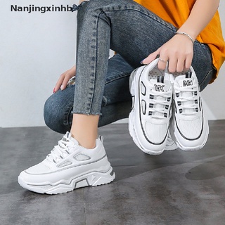 [nanjingxinhb] zapatillas de deporte de las mujeres zapatos gruesos zapatillas de deporte de moda ligera plataforma de calzado [caliente]