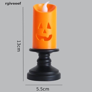 rgiveeef halloween vela luz led colorido candelabro mesa superior decoración calabaza cl