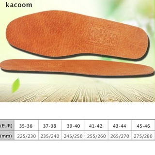 kacoom 1 par plantillas de cuero transpirables mujeres hombres ultra delgado desodorante zapatos plantilla pad cl