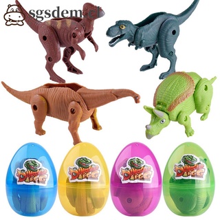 4 unids/set sorpresa huevos dinosaurios modelo de juguete deformado dinosaurios colección de huevos para niños (1)