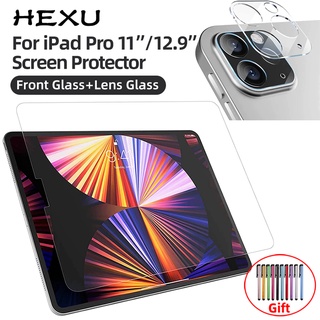 Hexu 2in1 9H Protector resistente a la lente de arañazos vidrio templado para Ipad Pro 11 12.9 M1 2021 2020