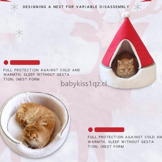 árbol de navidad perrera de invierno caliente pequeño perro gato nido cerrado extraíble yurta