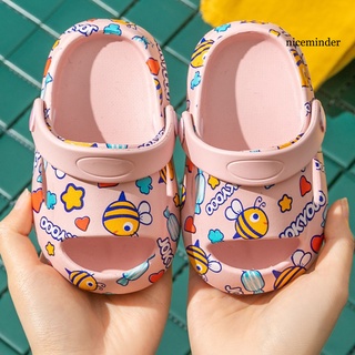 Nice_1 par de zapatillas de bebé de dibujos animados de abeja patrón antideslizante transpirable niños niños y niñas sandalias para la primavera (4)