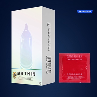 snowmanek 10 piezas ultrafinas preservativos anticoncepción lubricación pene mangas productos para adultos (5)