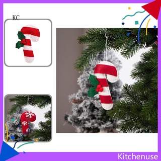 [KC] 3 estilos de bastón de caramelo de navidad, adornos colgantes de larga duración para el hogar