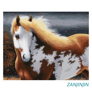 zanjinjin pintura por números para adultos y niños diy pintura al óleo kits de regalo preimpreso lienzo arte decoración del hogar - caballo