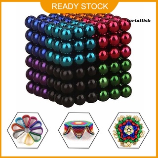 turtallish 216pcs 3mm bolas magnéticas coloridas cubo alivio del estrés educación temprana rompecabezas juguete