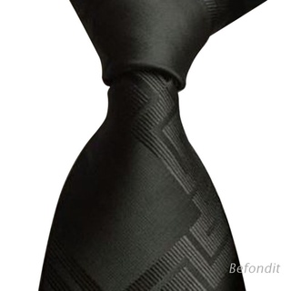 bef hombres clásico negro tejido jacquard negocios corbata casual cuello corbata accesorio de negocios
