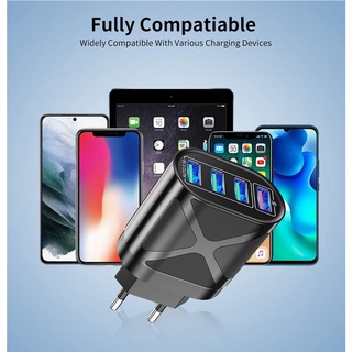 [disponible en inventario] cargador USB de 4 puertos carga rápida QC 3.0 48W teléfono de viaje de pared carga rápida para Samsung Xiaomi mi 11 EU US UK enchufe adaptador