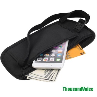 [ThousandVoice] Bolsas invisibles de cintura de viaje para pasaporte bolsa de cinturón oculta cartera (7)