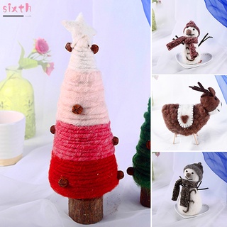 adornos de navidad de franela muñecas lindo santa muñeco de nieve en forma de ciervo adorno casa fiesta bar escritorio muñecas regalos (1)