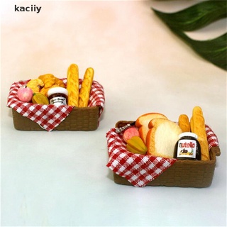 kaciiy 1:12 casa de muñecas miniatura desayuno conjunto cesta de pan casa de muñecas accesorios de alimentos cl