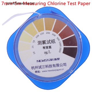 Jscl 1Roll Chlorine Test Paper Strips Range 10-2000mg/lppm Color Chart Cleaning Water Star
