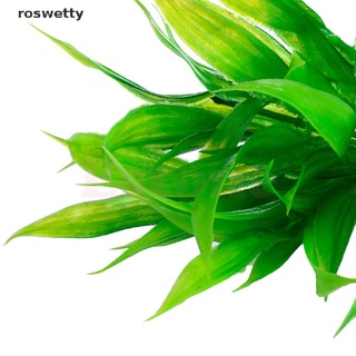 Roswetty Plastic Manmade Water Plant Grass Green 15cm Height for Aquarium CL