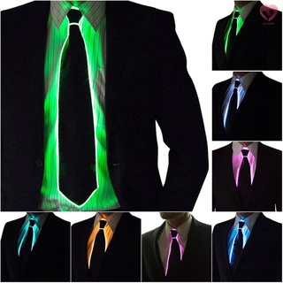 Corbata de alambre intermitente LED corbata disfraz corbata brillante DJ Bar danza carnaval fiesta corbata fresco accesorios (6)