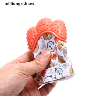 [milliongridnew] 1pcs guantes mordedores de bebé chirriante moler dientes cuidado oral recién nacido mordedura juguetes masticar