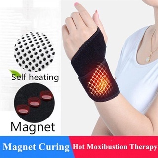 ROGES 1pair Health Care Magnet Wrist Pain Relief Wristband Keep Warm Support Brace Guard Men Women Self-heating Wrist Protector Tourmaline Sports Wristband/Multicolor (8)