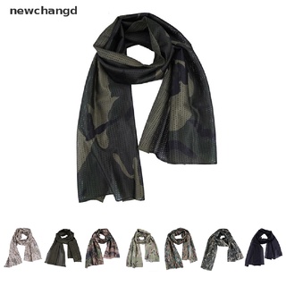 [nuevo] militar táctico camuflaje bufanda de malla transpirable diadema malla bufanda hombres