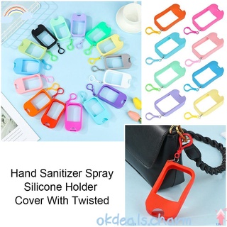 OKDEALS 38/40/45/50ml New Bottle Cover Universal Card Spray Bottles Silicone Sleeve Travel Accessories DIY Reusable Makeup Tool Hand Sanitizer Bottle Case/Multicolor
