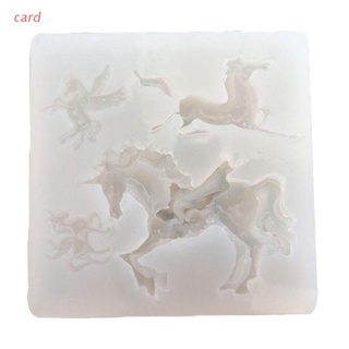 tarjeta mini 3d flying caballo forma de silicona epoxi resina uv pegamento artesanía molde creativo diy arte colgante broche joyería herramienta accesorio
