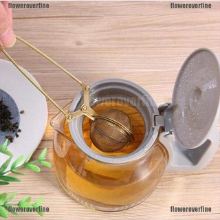 FLCL Gold Stainless Steel Tea Infuser Sphere Mesh Tea Strainer Herb Filter Diffuser 210824
