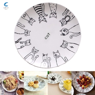 plato de cerámica para gatos, cena, postre, aperitivo, ensalada, platos de servicio para fiesta en casa