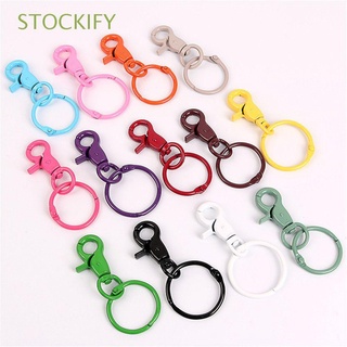 STOCKIFY 10Pcs Crafts Lobster Clasp Bag Part Accessories DIY Strap Buckles Clips KeyRing Jewelry Accessories Bag Hook KeyChain Handmade Jewelry Making Findings/Multicolor