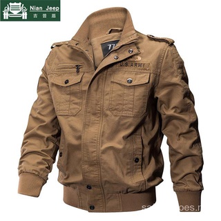 2020 más el tamaño de la chaqueta militar de los hombres primavera otoño algodón piloto chaqueta abrigo ejército de los hombres bombardero chaqueta de carga de vuelo chaqueta p9CF (5)