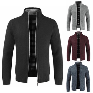 Primavera de los hombres Simple Cardigan suéter delgado para hombre cuello en V punto camisa chaquetas