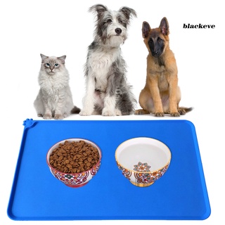 Be-Impermeable silicona gato perro comida almohadilla a prueba de derrames comer estera al aire libre (3)
