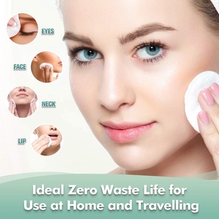 12 Unids/Bolsa Lavable Rondas Limpieza Facial Algodón Maquillaje Almohadillas Herramienta Reutilizable Removedor De Puff (4)